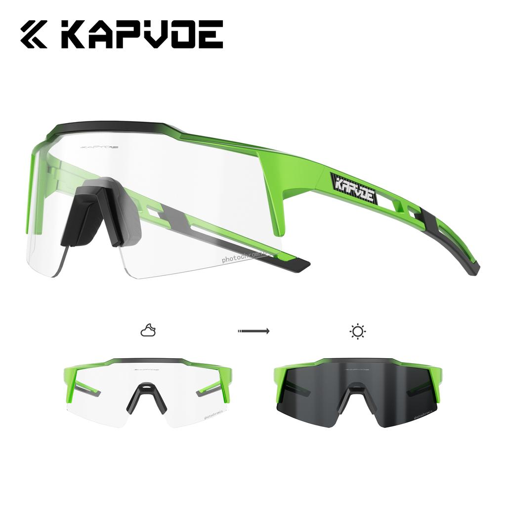 Lunettes de soleil Kapvoe Gold Photochromiques pour Cyclisme Homme Lunettes Mode Vélo de Montagne Vitesse Lunettes Cool Lunettes de Vue Sport VTT Vélo