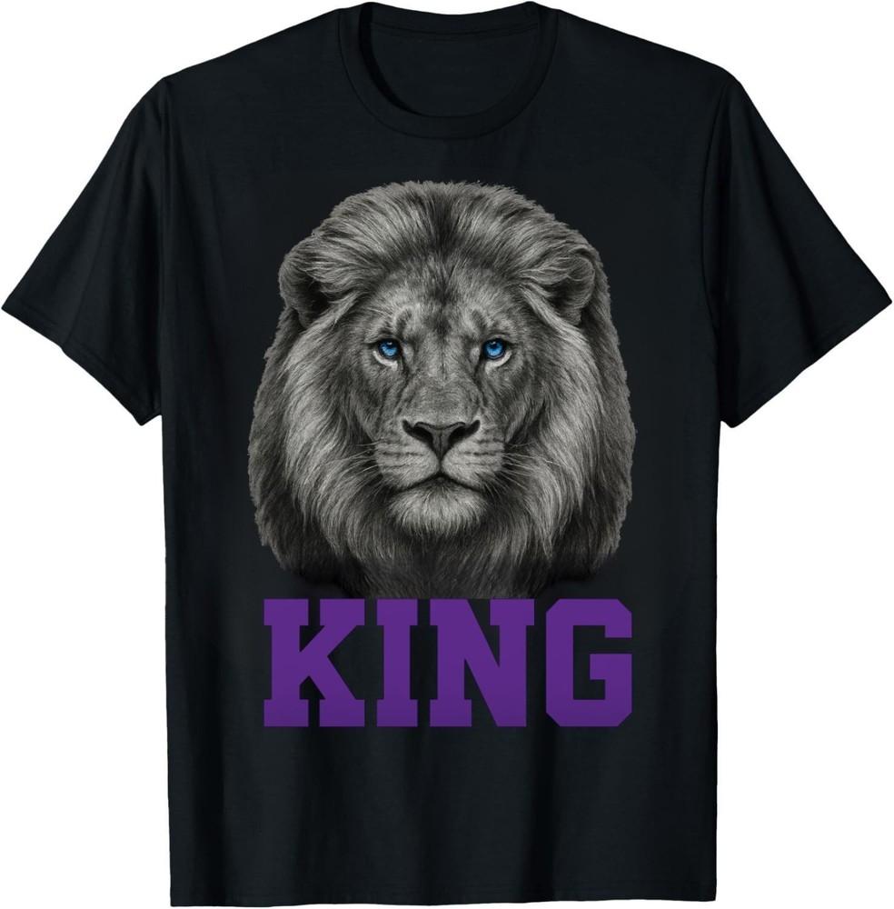 Realistic Blue-Eyed Lion King T-Shirt– Bold Graphic Tee for Men and Women Gift