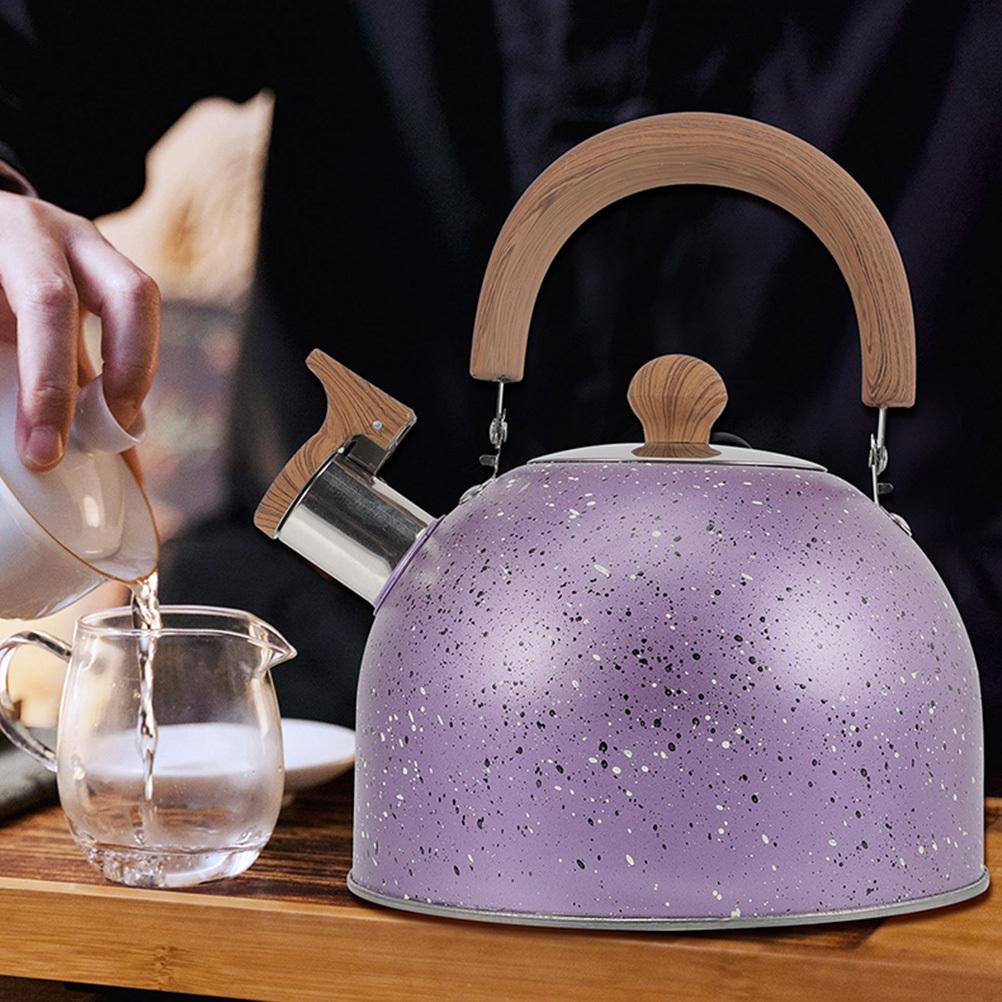 Stainless Steel Whistling Tea Kettle 2.5L Kitchen Water Boiling Pot For Induction Stove Gas Camping Portable Sounding