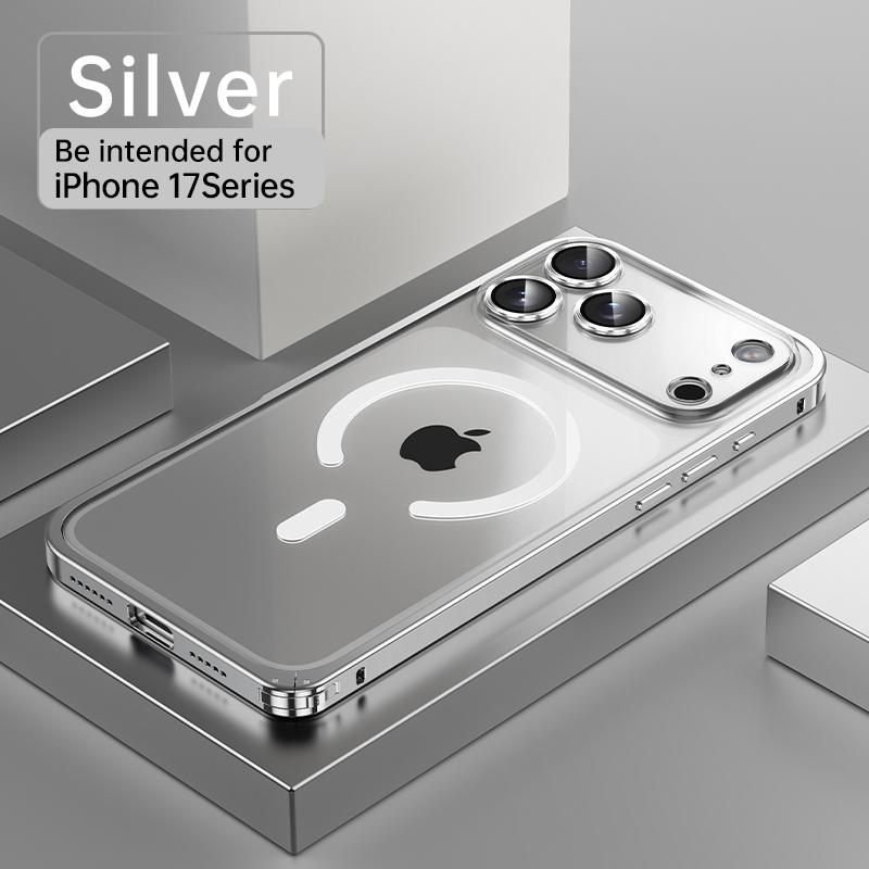 Aluminum Alloy Metal Frame Cover Lens film protection for Iphone 17 Pro Max 16 15 14 13 12 Pro Max Support for Magsafe Charging Case