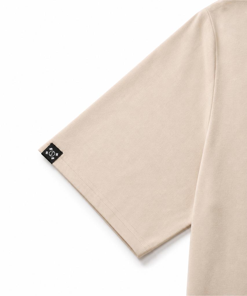 LENGAGEMENT Small Heart Relaxed Fit Modal Short Sleeve T-Shirt [Beige]