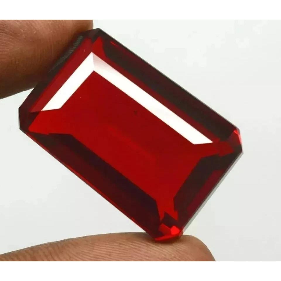 Certified Natural Red Topaz Emerald Cut 200 Ct Stunning Loose Gemstone