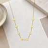 French Luxury Four-Leaf Clover Titanium Necklace - Elegant, Long-Lasting, Women's Clavicle Chain.