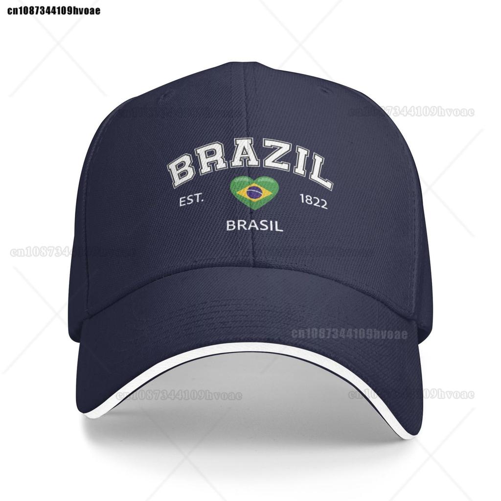Fashion Flag Hats Brazil EST.1922 Baseball Cap Unisex Adjustable Summer Sport Caps Brasil Sandwich Caps Snapback Golf Hat