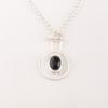 Rare Black Tourmaline Gemstone 925 Sterling Silver Jewelry Handmade Pendant 1.4" PP-57-30