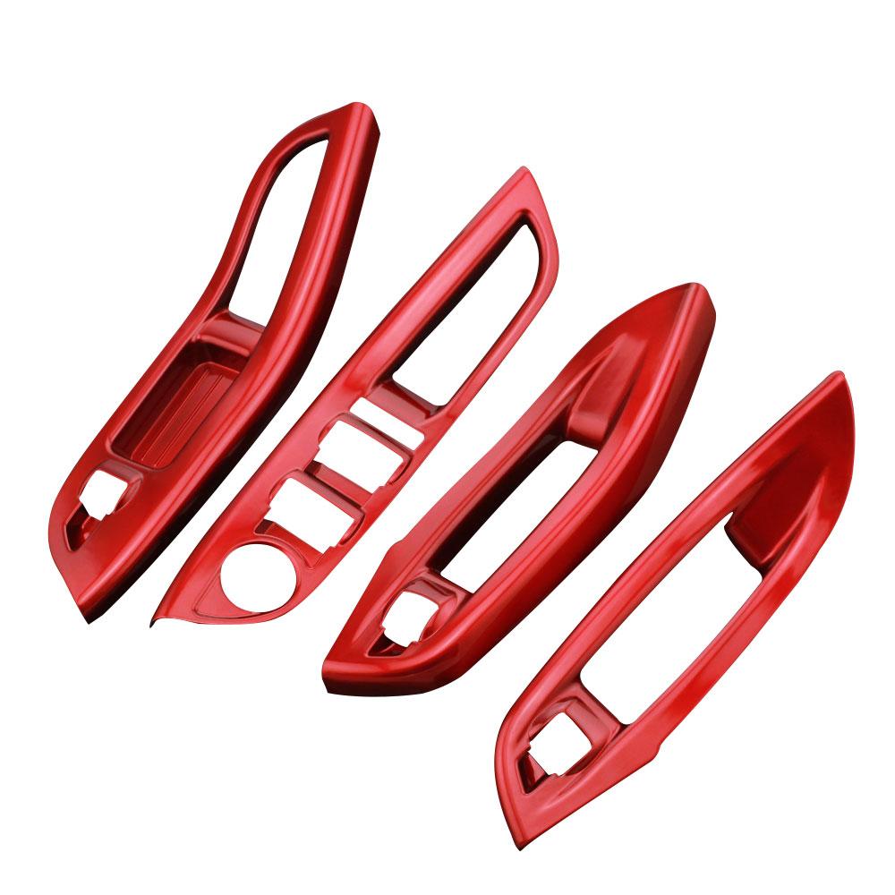 Pro Ford Focus 3 MK3 2015 2016 2017 2018 LHD Panel rámečku ovladače oken dveří Dekorační kryt Ozdobná nálepka Interiérové doplňky