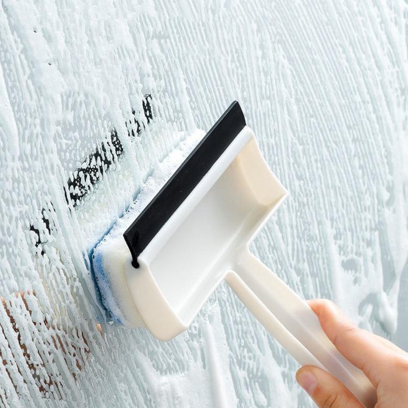 Household Cleaning Tools Multi-purpose Dual Sided Household Glass Wiper for Bathroom Cleaning Brush Floor Window Scraper
