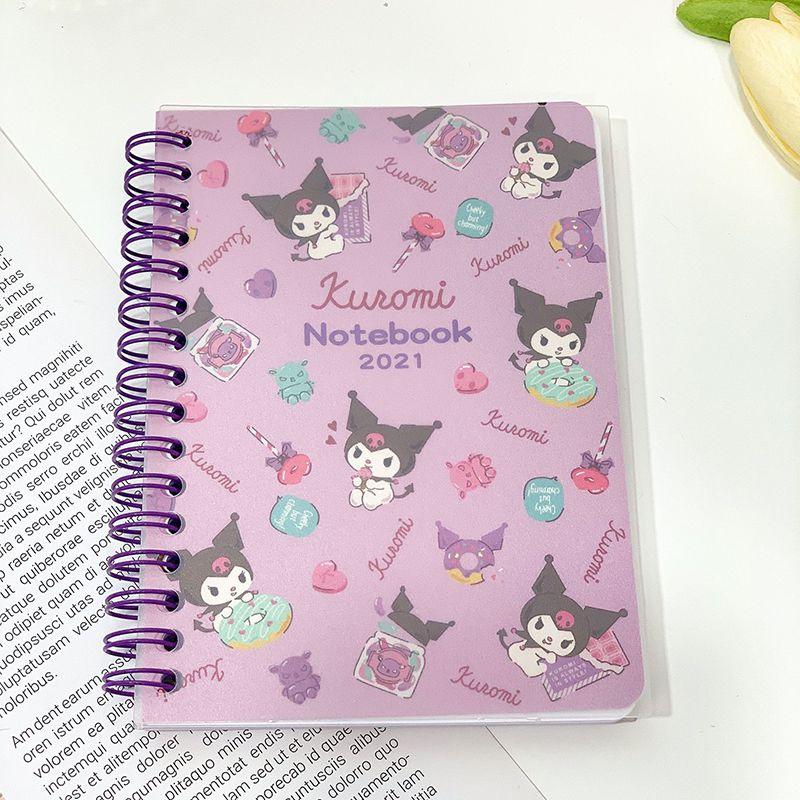 Kuromi A6 Terminbuch Notizbuch Sanrio Büro Notizblock Mit Spiralbindung Liniert