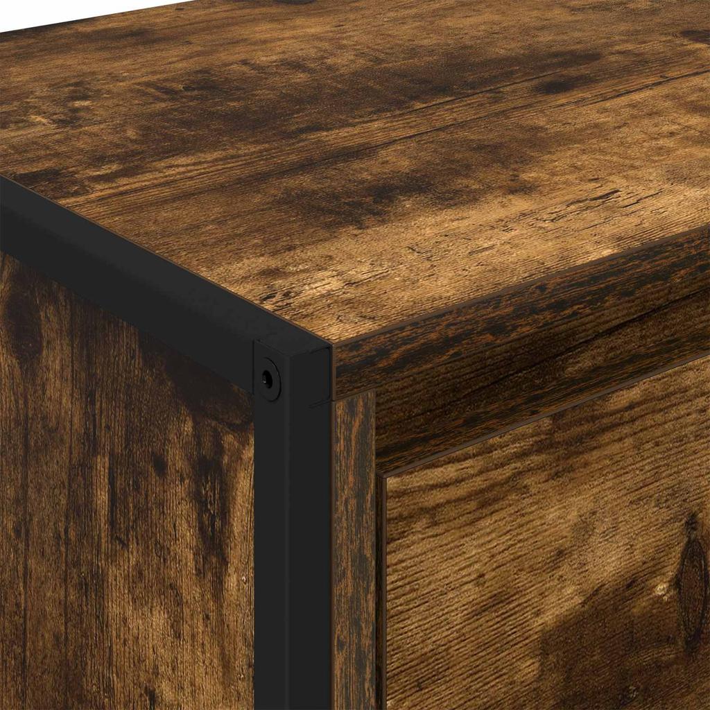 Sideboard Smoked Acacia 43 X 36 X 75.5 Cm Engineered Wood