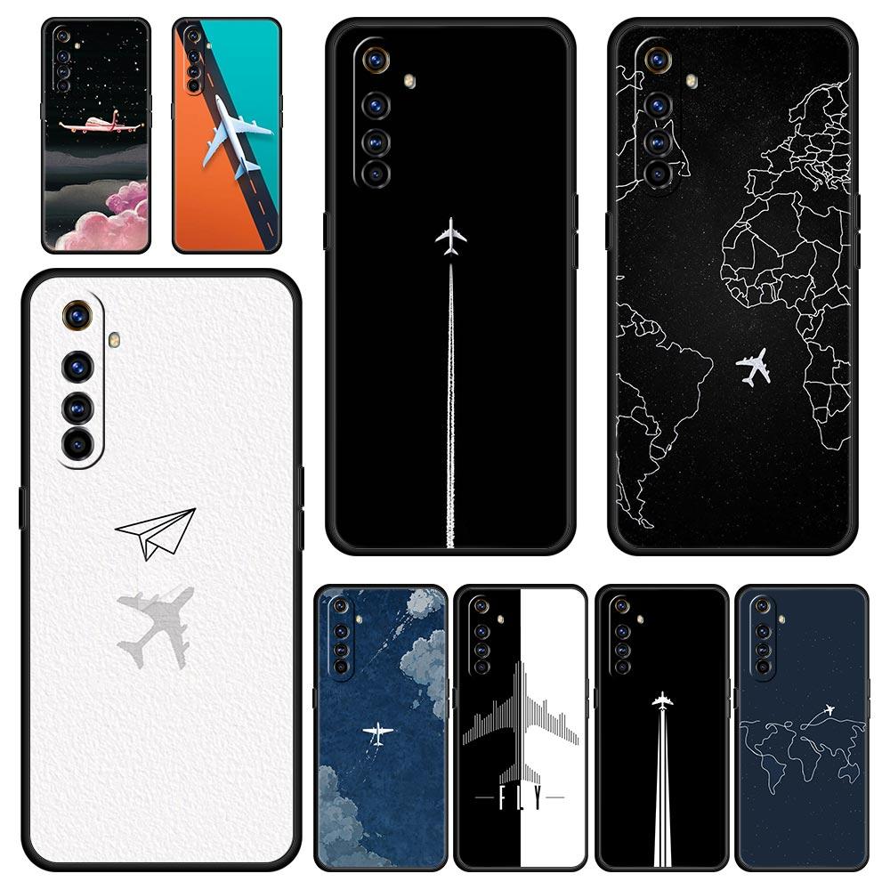 Aircraft Plane Airplane Phone Case For Realme 12 11 10 9 8 5G 7 6 GT5 GT3 GT2 Pro Plus C21 C11 C25 C35 For GT Neo 2 3 3T 5 Cover