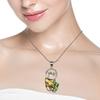 Bumble Bee Jasper Peridot  Mother's Day Silver Jewelry Pendant  2.75"