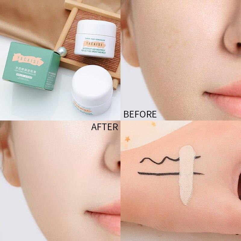 1 caja pro corrector de cobertura completa maquillaje textura ocultador  cara maquillaje líquido impermeable contorno 3 color 10g comprar a buen  precio — entrega gratuita, reseñas reales con fotos — Joom