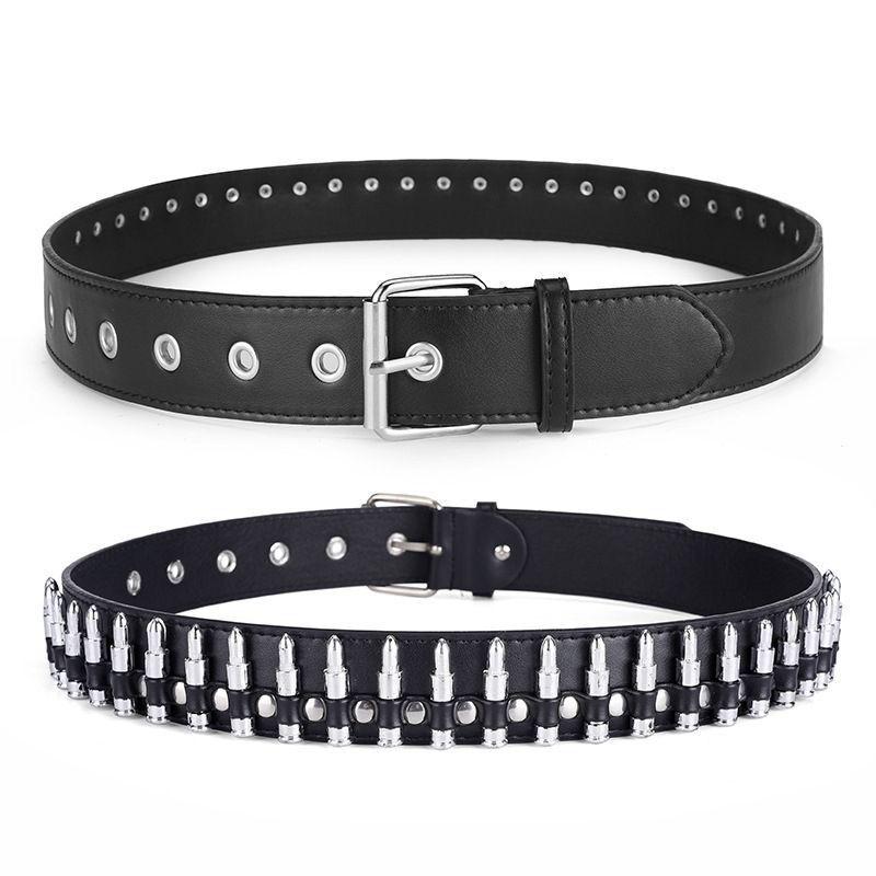 Women's Punk Decorative Bullet Inlaid Belt