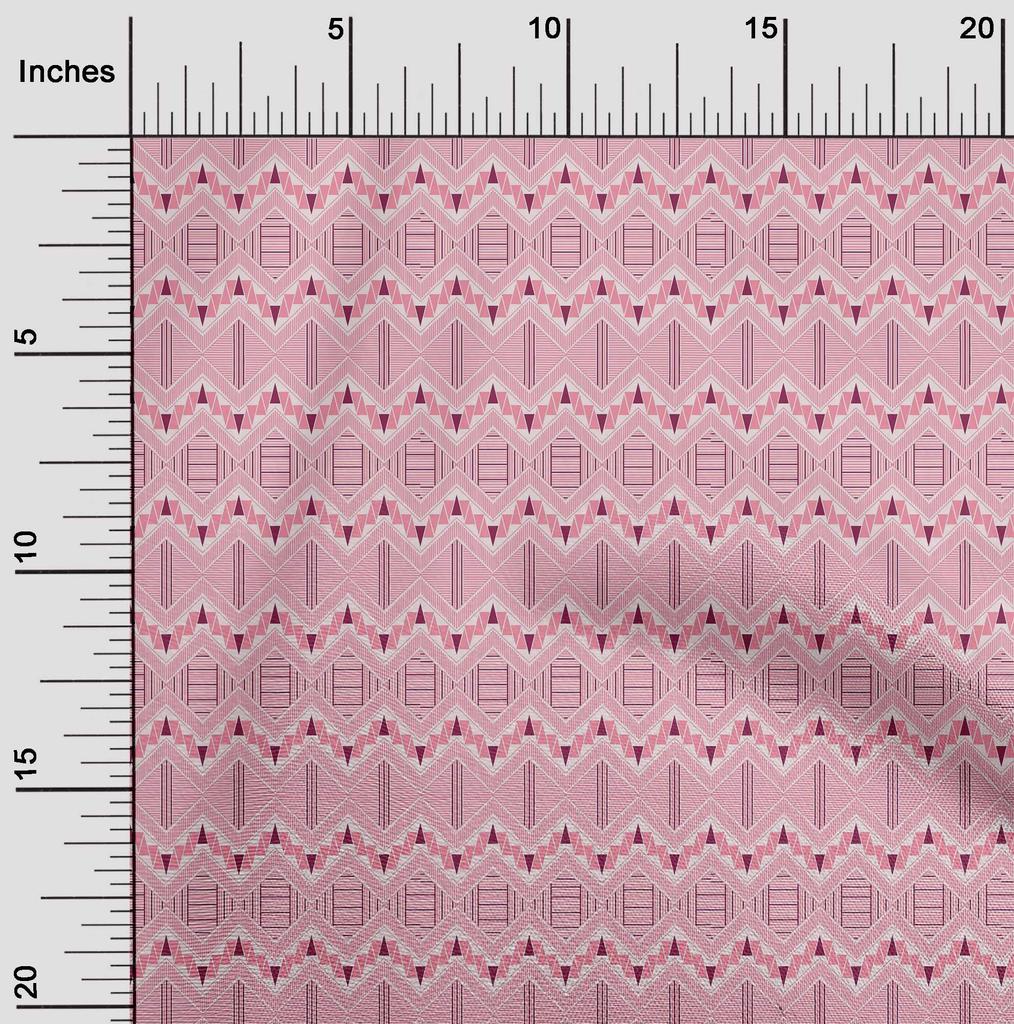 oneOone Cotton Flex Fabric Chevron & Triangle Geometric A  Printed Craft Fabric BTY 40 Inch