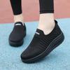 Fashion Women Shoes White Wedge Platform Shoes Thick Sole Breathable Casual Shoes Women Spring Summer Mesh Sneakers Fashion Walking