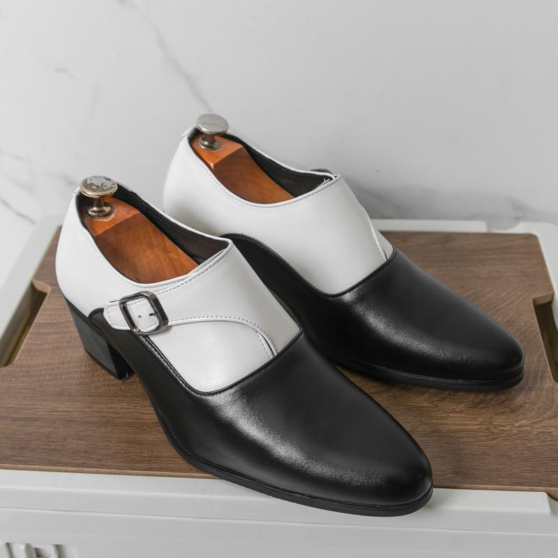 

Мужская повседневная кожаная обувь 46 большого размера внешнеторговая новая модная тенденция кожаная обувь на одной педали мужская кожаная обувь на высоком каблуке 46