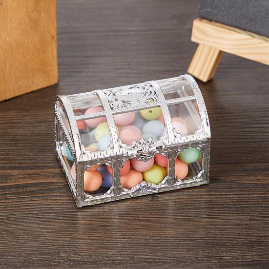 Retro Plated Candy Box Vintage Style Treasure Chest Wedding Party Sweet Container for Candies Cookies Chocolates Macarons Jewelry Small Gifts