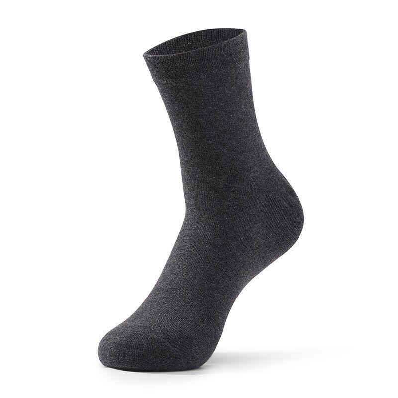 Plus Size Men's Cotton Mid-Calf Socks, Sizes 44-48, Black or White