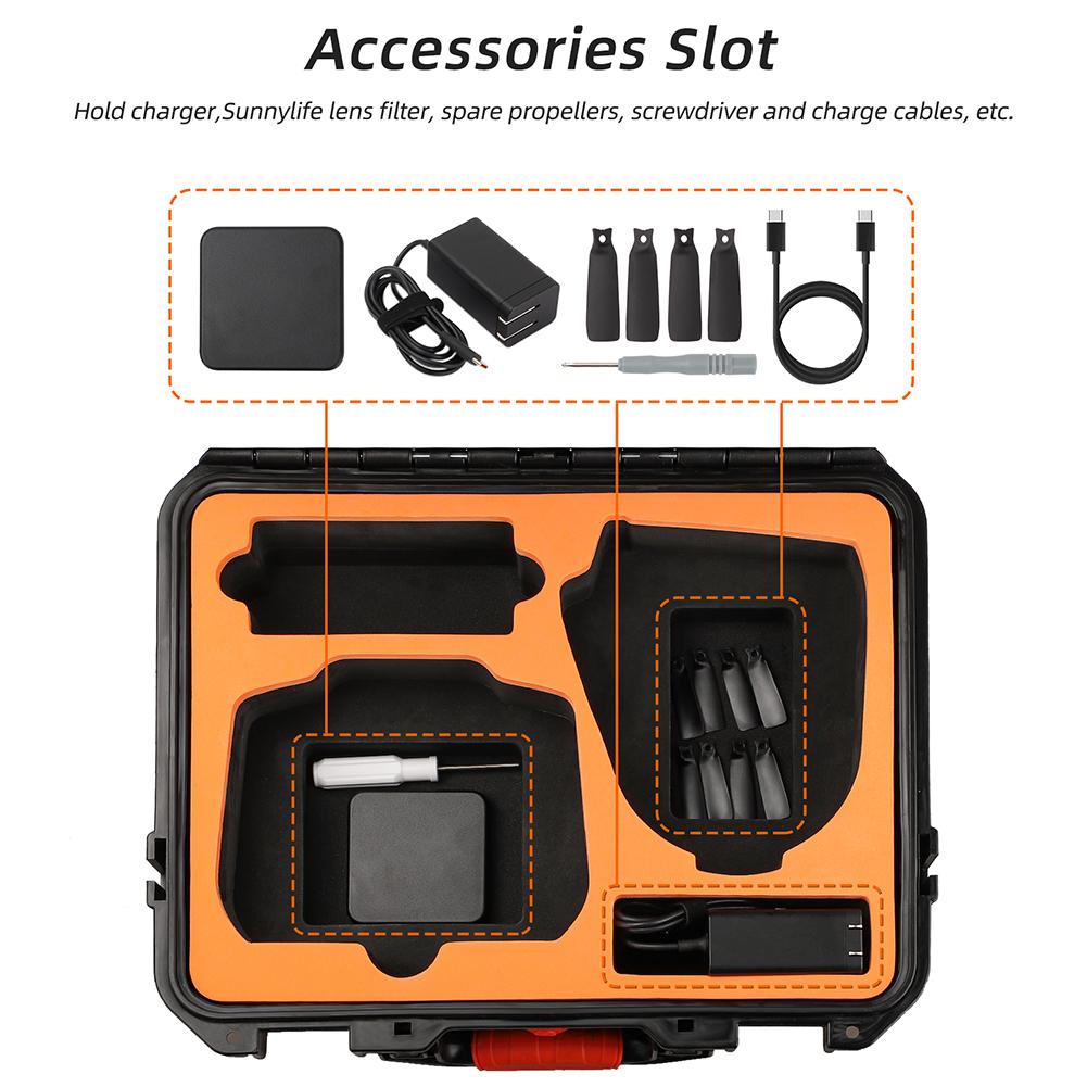 Travel Carrying Case Waterproof Shockproof Case Storage Case for DJI Flip Drone RC 2/RC-N3 and Batteries