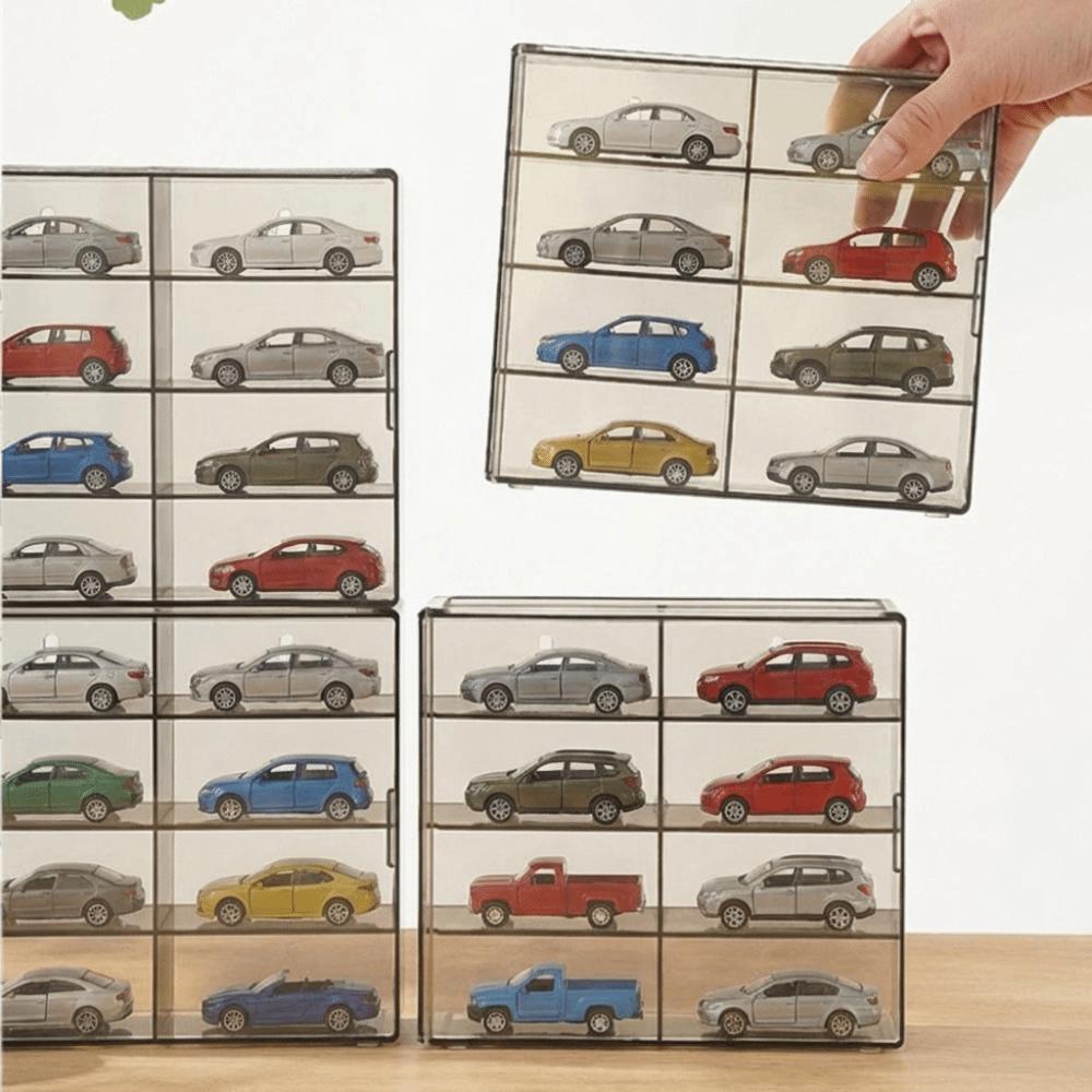 1:64 Toy Model Cars Display Box Acrylic Display Rack Stackable Cabinet for Hotwheels Cars