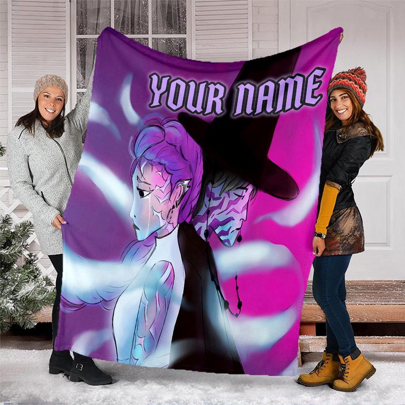 Customiz Name Personality K-Pop Demon Hunters Blanket Soft&Warm Office Bed Travel Lunch Break Blanket,Gift All Seasons