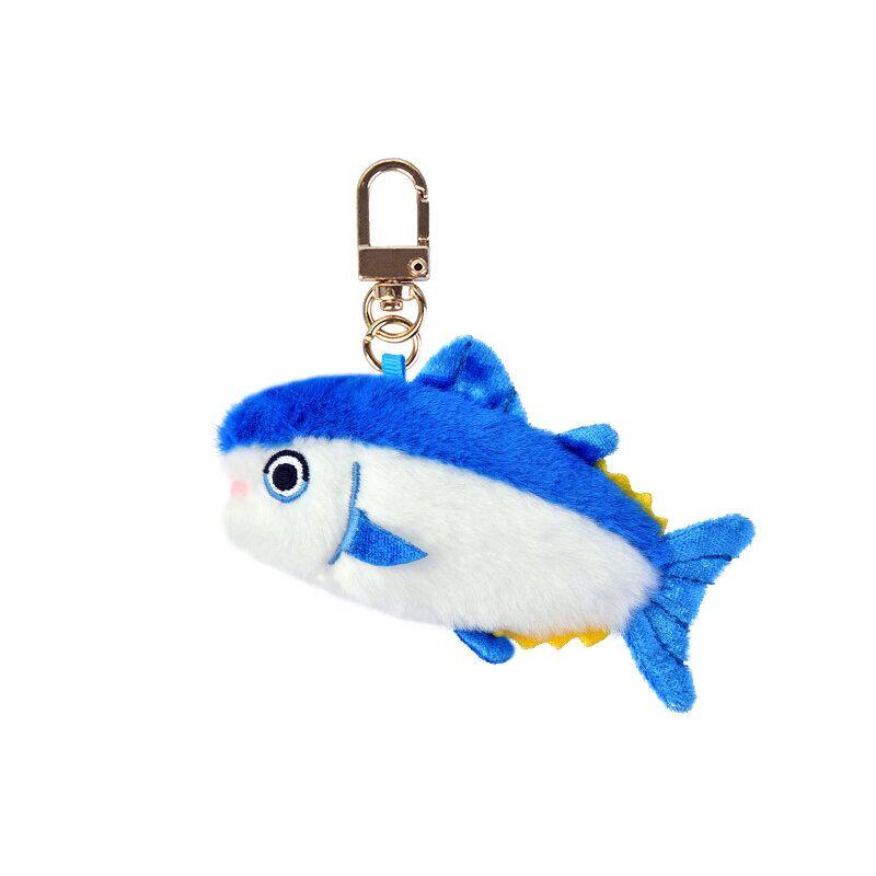 Jouet Peluche Aquatique d'Aquarium Porte-clés Souple Fruits de Mer Pendentif Homard Simulation Fluffy Abalone Homard Coquillage Huître Pendentif Cadeau 8cm blue