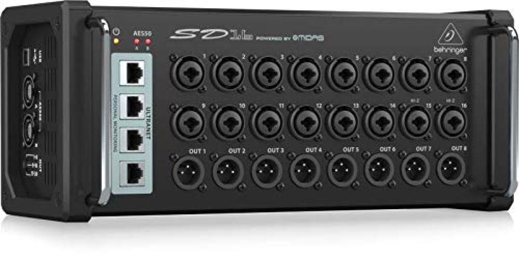 Behringer SD16 Stage 16 AES50 X32 Featuring 16 XLR Combo ULTRANET Rack Mountable Box, In/8 Out, Connectivity, Compatible, MIDAS-designed Preamps,