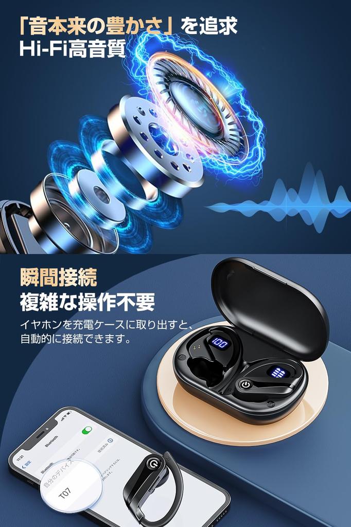 Nová Bluetooth Bluetooth Bezdrátová Sluchátka s Až 48 Hodinami Bluetooth Pohodlná LED Úroveň Baterie Bluetooth Oddělené Levé a Automatické Okamžité