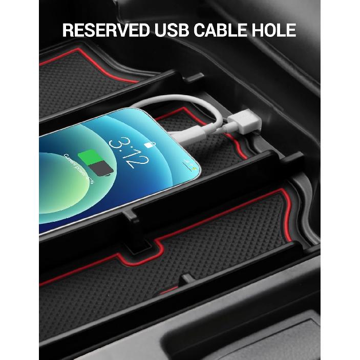 Motrobe Center Console Organizer Tray For Dodge RAM 1500 2500 3500 Armrest Storage Box Accessories 2025 2024