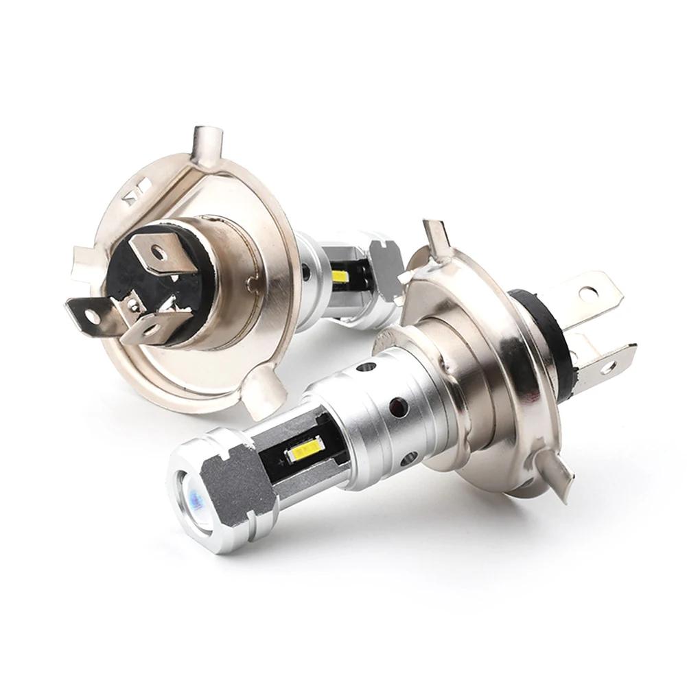 80W H4 LED Motorcycle Headlight 4SMD CSP1860 Scooter Headlamp Head Light DRL Hi Lo 4000Lm 6000K 12V 24V Motor Bike Headlight