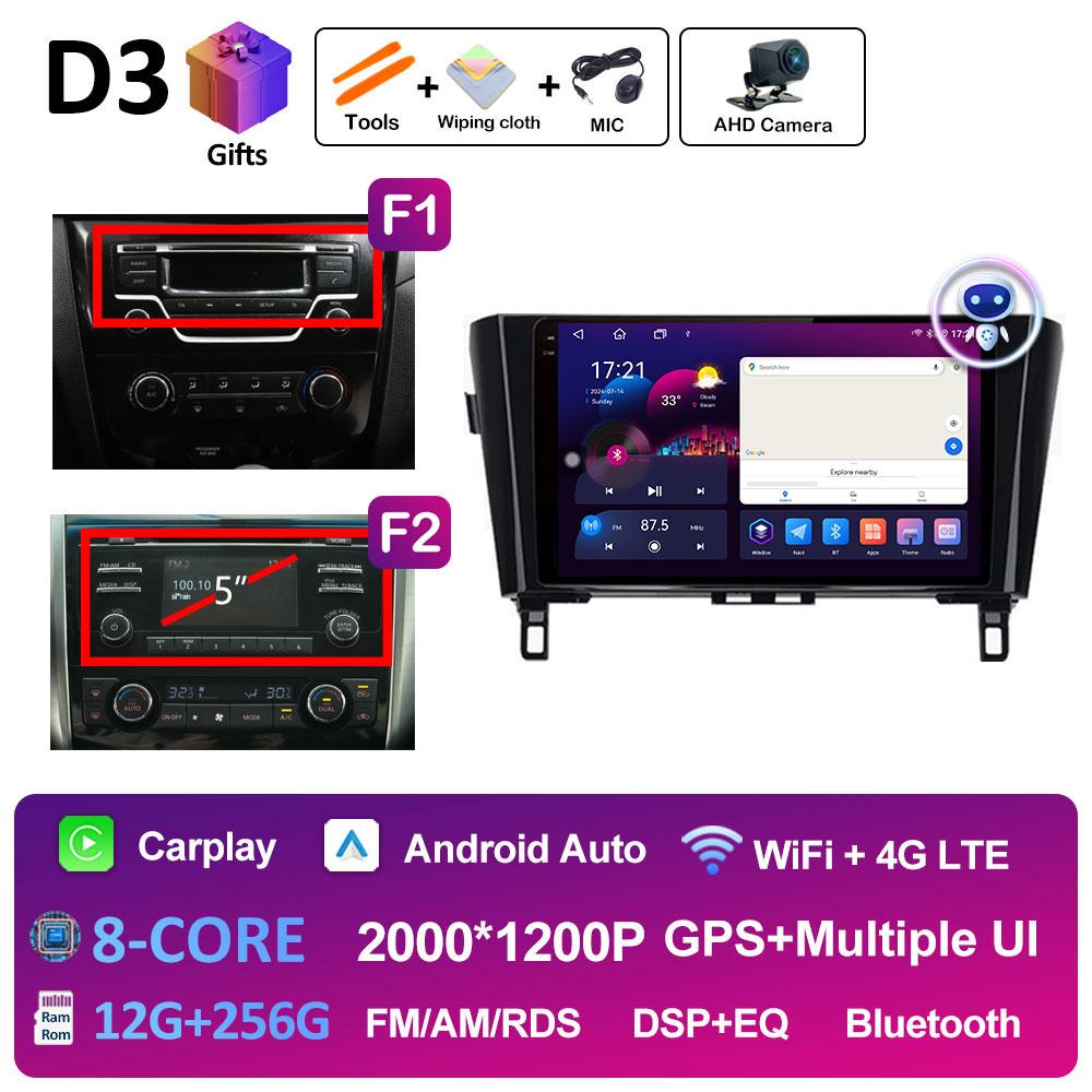 10.1 Inch Android 14 Car Video For Nissan Qashqai J11 X-Trail 3 T32 2013 2014 2015 2016 2017 Radio Player DSP Stereo Auto Tools