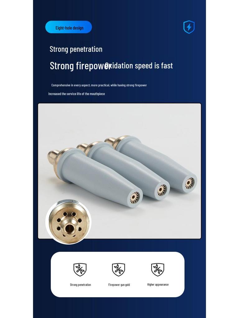 G07-30 Split Coating Cutting Nozzle, G07-100 High-Temperature 8-Hole Propane Nozzle for Liquefied Gas Use.