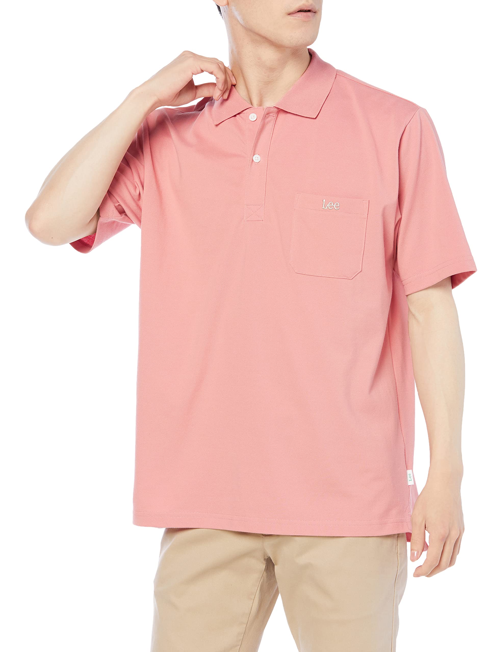 

Lee Official Leesures Play POLO Size M T-Shirt, Pink, розовый