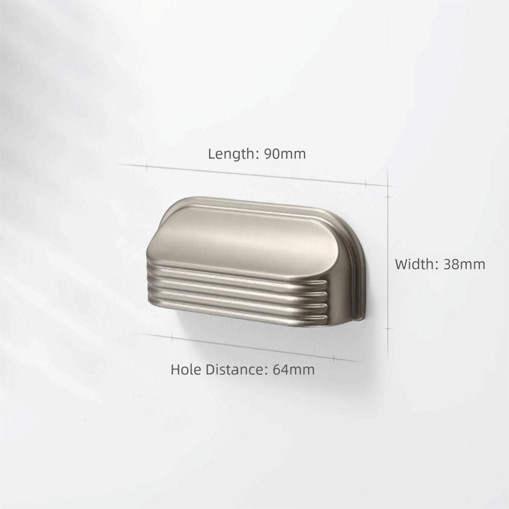 Zinc Alloy Material Drawer Pulls Curved Edges Design Drawer Handles Kitchen Cabinets