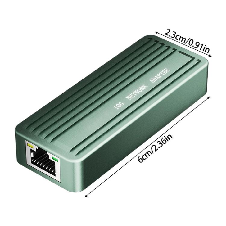 10Gbps Type C To RJ45 Gigabit Converters Aluminum USB 3.2 Networking Adapter Plugs And Play No Driver