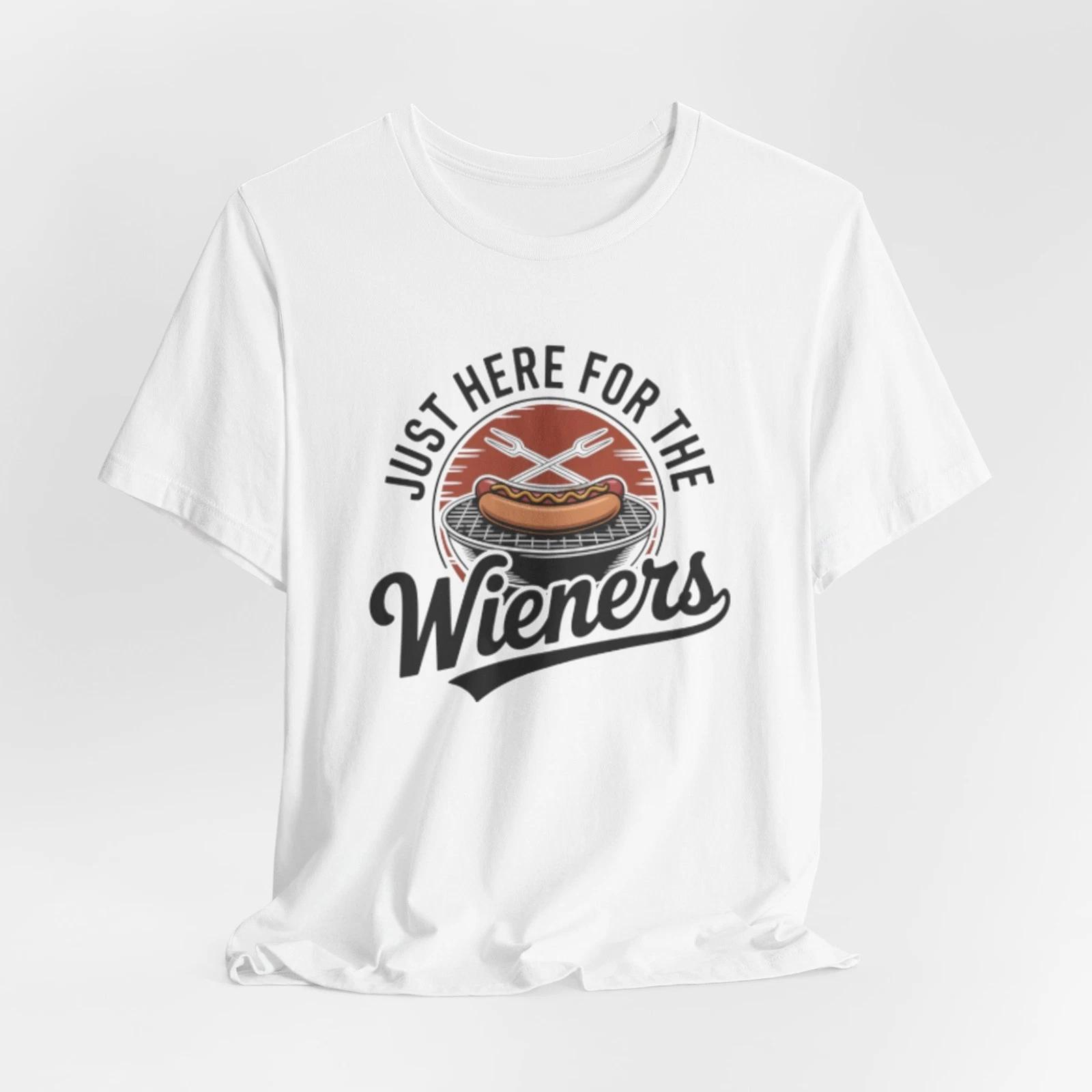 Just Here for the Wieners Forth of July T-Shirt | Hot Dog Graphic Tee 4XL