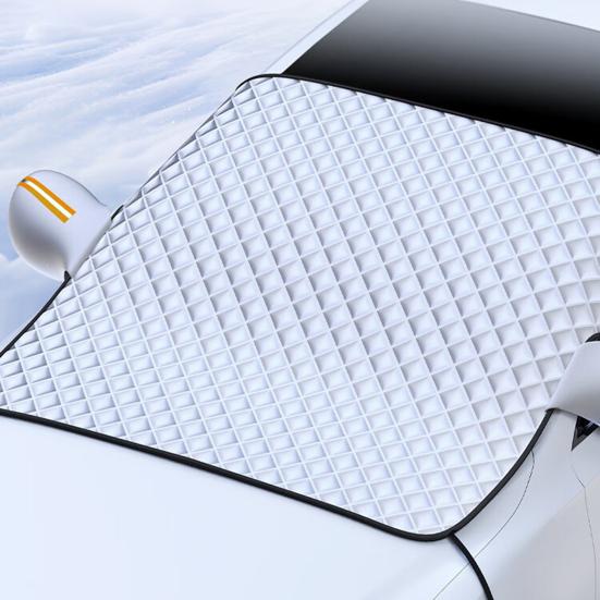 Magnetic Windshield Snow Cover Thickened Half-Cover for Frost & Snow Protection Universal Winter Car Windshield Guard for Most Cars SUVs