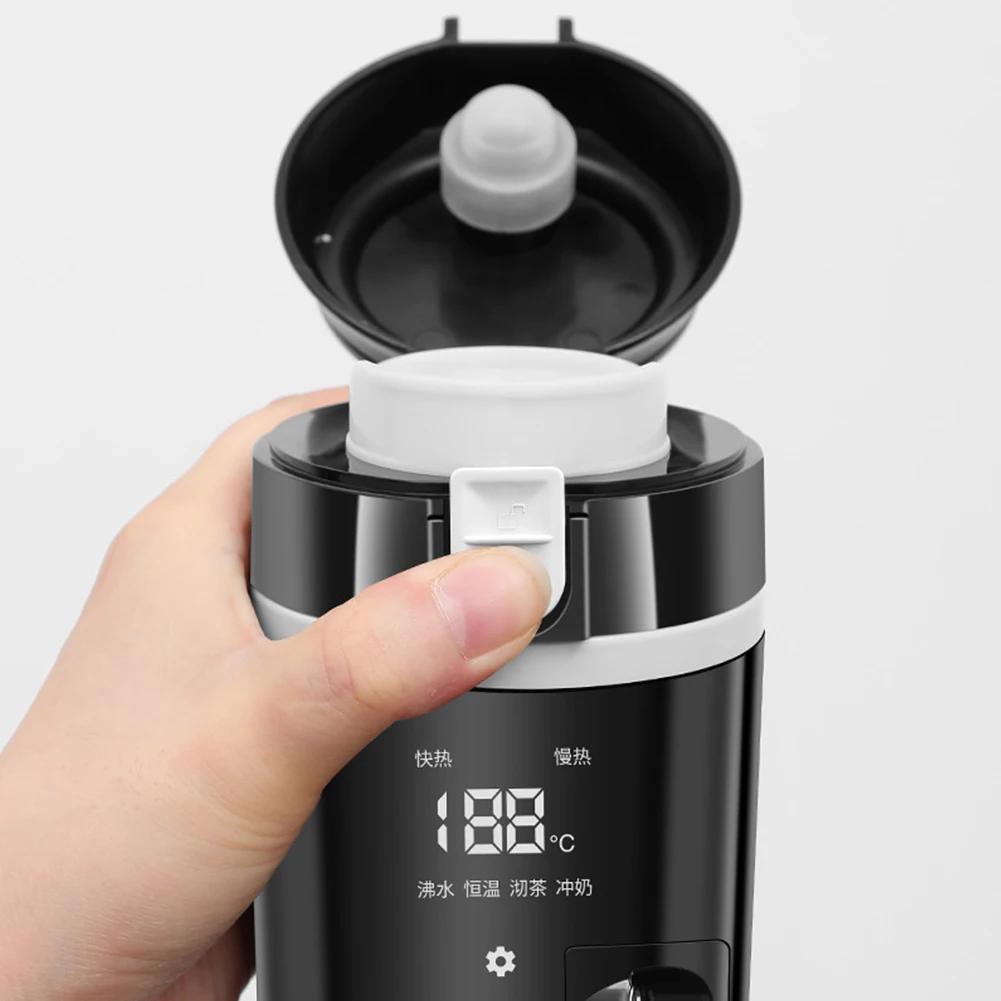 12V/24V Car Heating Cup Thermos Cup Stainless Steel Car Coffee Pot Temperature Control Heated Kettle Car Electrical Appliances