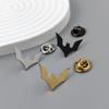 Dark Bat Gold-plated Badge, Suit Lapel Pin Stainless Steel Black, Women's Anti-exposure Button, Men's Brooch