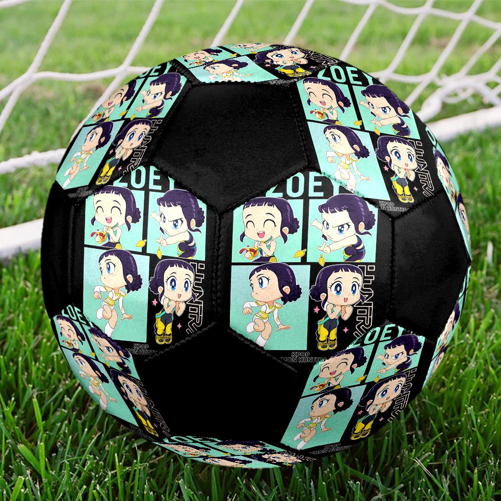KPop Demon Hunters Tema Storlek 5 Fotboll, Lämplig för Både Inomhus- och Utomhusmatcher, en Gåva Lämplig för Alla.