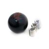 New Black Aluminum 5 Speed Ball Manual Gear Shift Knob Shifter Lever Head W/ Adapter