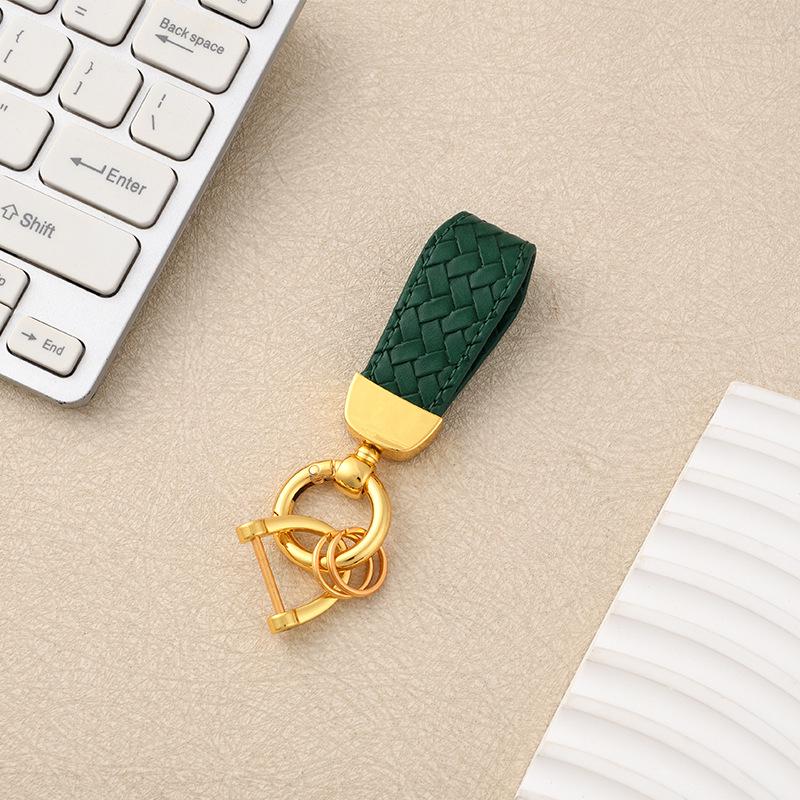 Luxury PU Leather Anti-Lost Motorcycle Car Keychain Pendant