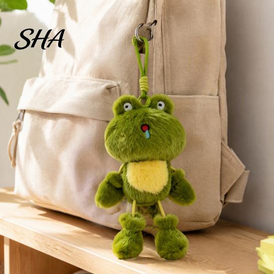 Small Backpack Accessory Funny Frog Plush Keychain with Fragrance & Movable Limbs, Soft Stuffed Animal Portable Key Pendant Bag Charm for Backpacks