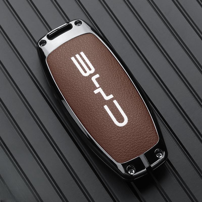 Car Remote Key Case Fob Cover Holder Shell Bag for BYD Song Plus Atto 3 Han EV Tang DM Qin Seal Dolphin Keychain AccessoriesP