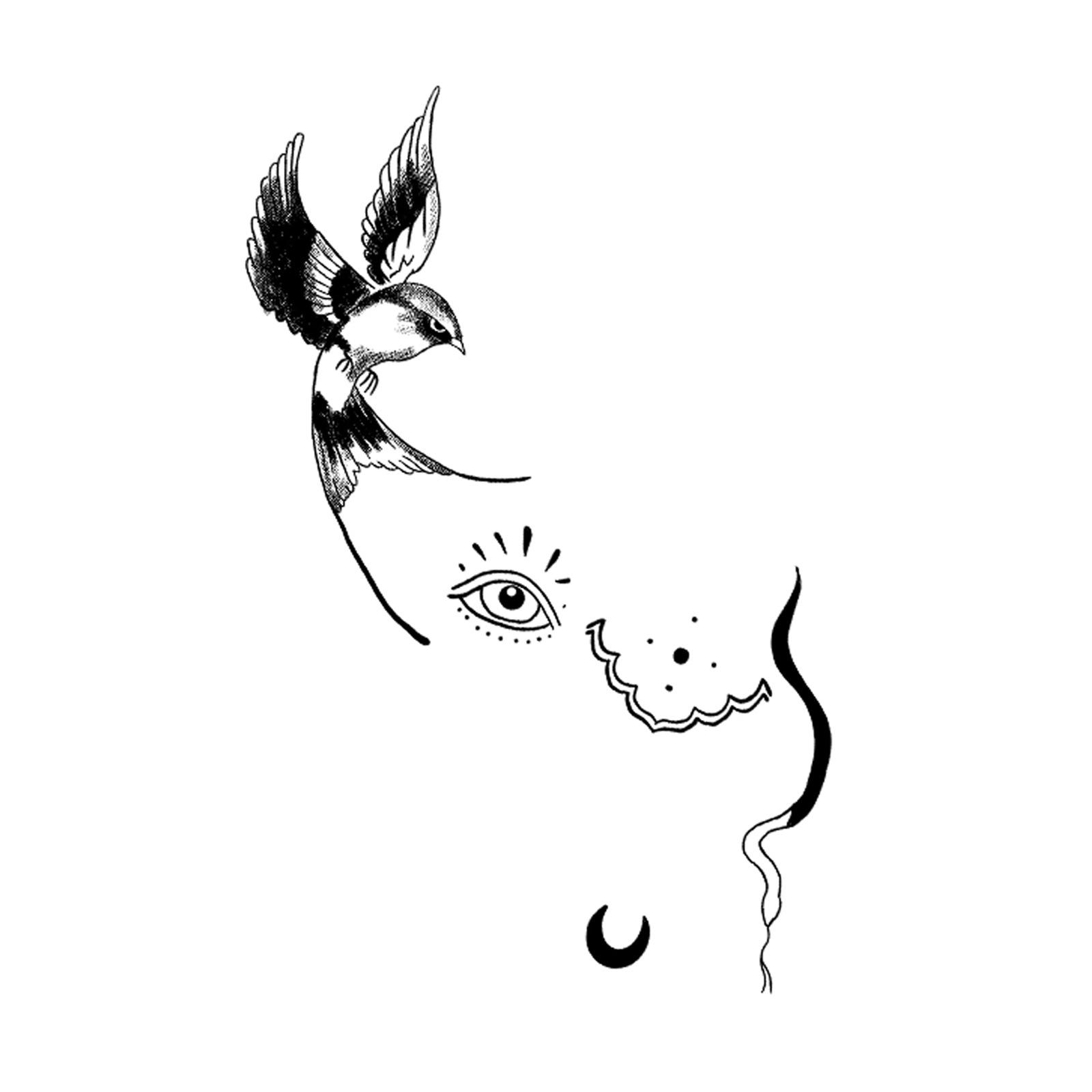 

Advanced Sense Dark Cat Claw Angel Sun Leopard Tiger Cross Scorpion Moon Tattoo Sticker 7*10CM