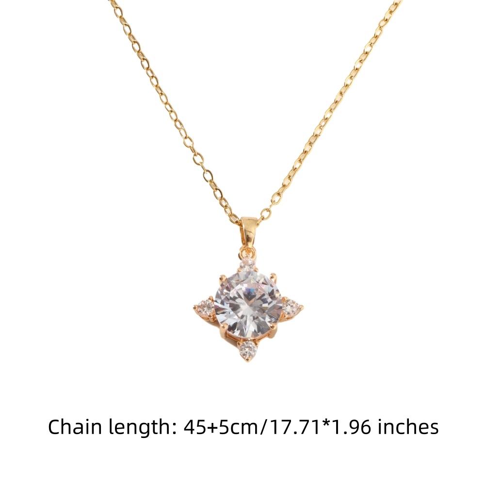 Regenbogen Mehrfarbiger Zirkonia Vertikaler Stab Anhänger Halskette, Goldfarbener Chakra Schmuck für Damen