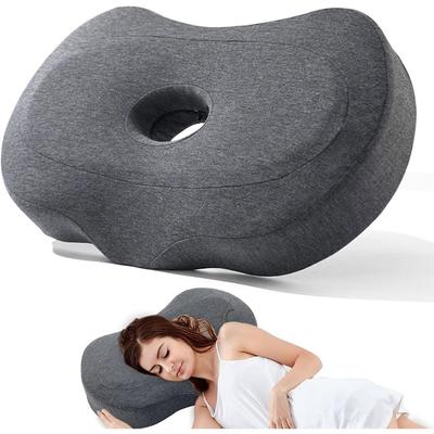 Piercing-Kissen, Nackenkissen aus Memory-Schaum, Orthopädische Kissen für Rücken- und Seitenschläfer, Ohrpiercing-Kissen für Entzündungen und Druckstellen