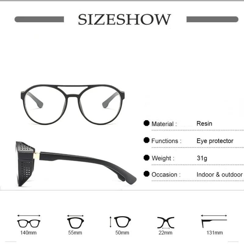 Fashion Retro Punk Sports Sunglasses Men Outdoor UV400 Sun Glasses Goggle Shades Vintage Large Round Frame Eyewear for Male