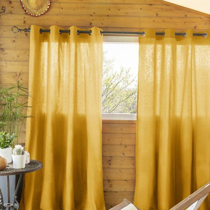 Rideau en coton 140 x 260 cm Kala safran