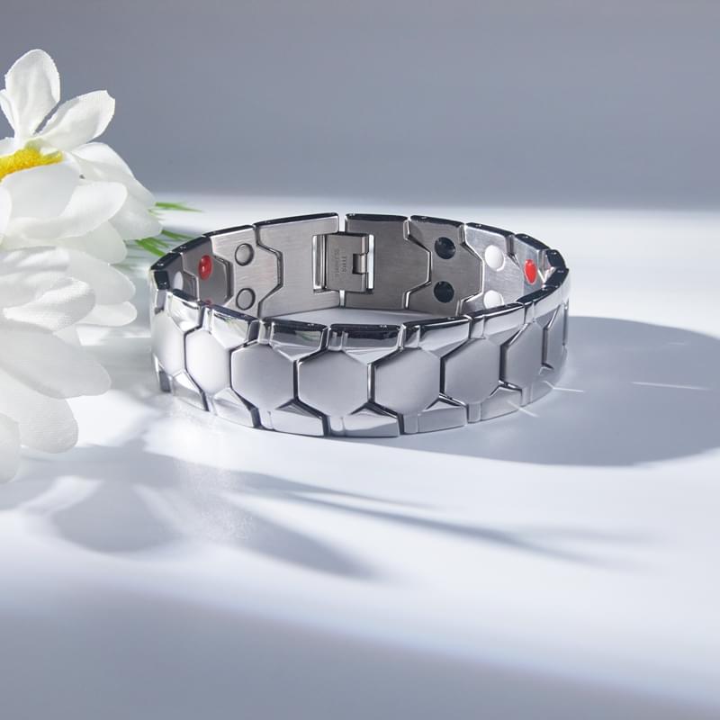 Bio Energy Medical Stainless Steel Bracelet Magnetic Couple Health Fashion Bio Therapy Jewelry for Sale